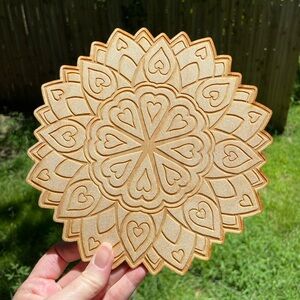 Wooden Mandala Crystal Grid for Manifesting, Protecting & Directing Energy-NEW